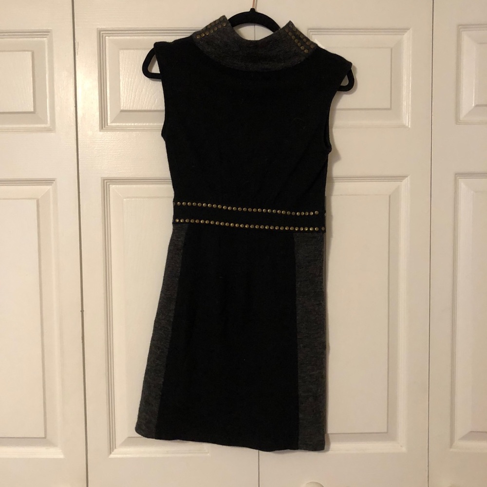 Black Fitted Sweater Dress